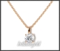 Mobile Preview: Brillant 585 Gold Anhänger & Kette; 0,63ct, Si
